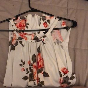 Rue21 Tops - floral whit blouse Rue21 Tops - floral whit blouse